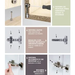 armario puertas plegables roble