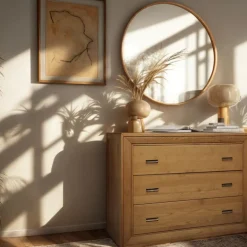 Cómoda madera de castaño Luz