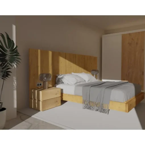 Dormitorio de Roble Natural Oak
