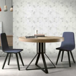 Mesa comedor redonda extensible William