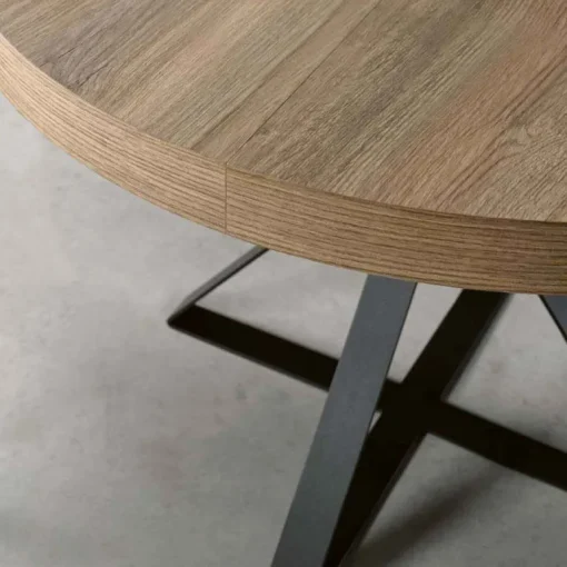 Mesa comedor redonda extensible William