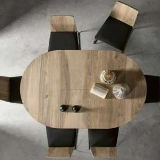 Mesa comedor redonda extensible William