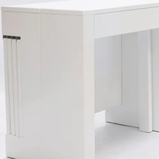Mesa Consola extensible Blanca Lacada