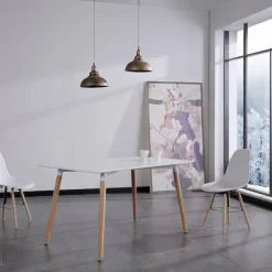 Mesa de comedor blanca North