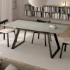 Mesa extensible Madison negra porcelánico