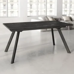 Mesa Nora negra porcelánico extensible