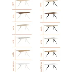 Mesa rectangular Egeo blanca