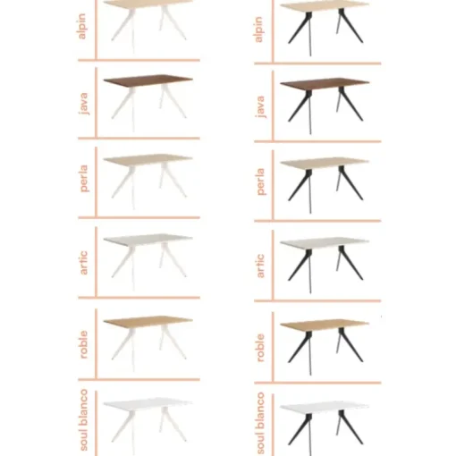 Mesa rectangular Egeo blanca