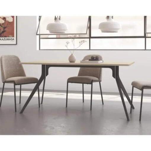 Mesa rectangular Egeo negra