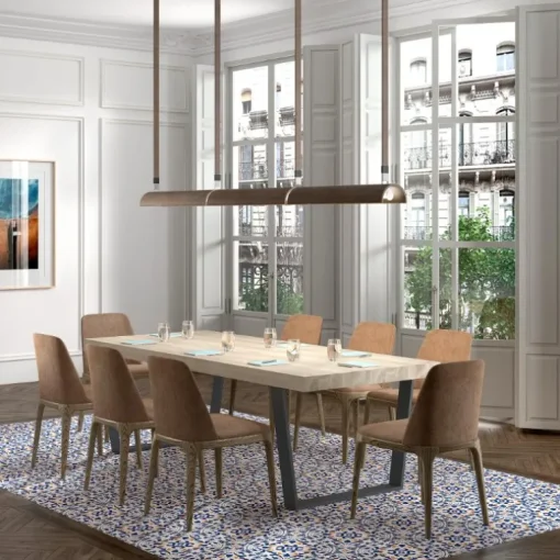 Mesa rectangular fija patas uve