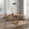 Mesa redonda cruz extensible madera