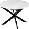 Mesa redonda extensible Ceramic blanco