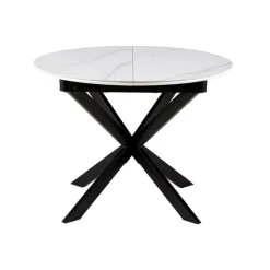 Mesa redonda extensible Ceramic blanco