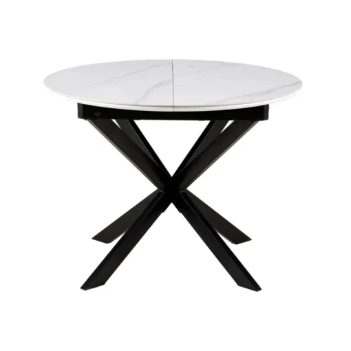 Mesa redonda extensible Ceramic blanco