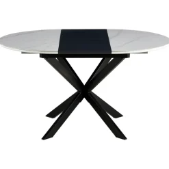 Mesa redonda extensible Ceramic blanco