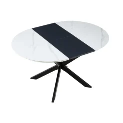 Mesa redonda extensible Ceramic blanco