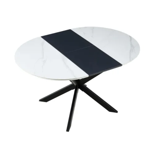 Mesa redonda extensible Ceramic blanco