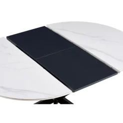 Mesa redonda extensible Ceramic blanco