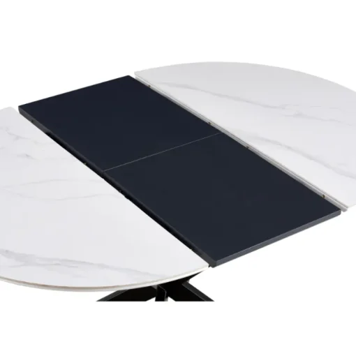 Mesa redonda extensible Ceramic blanco
