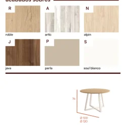 Mesa redonda Mile blanca