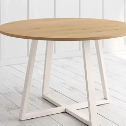 Mesa redonda Mile blanca