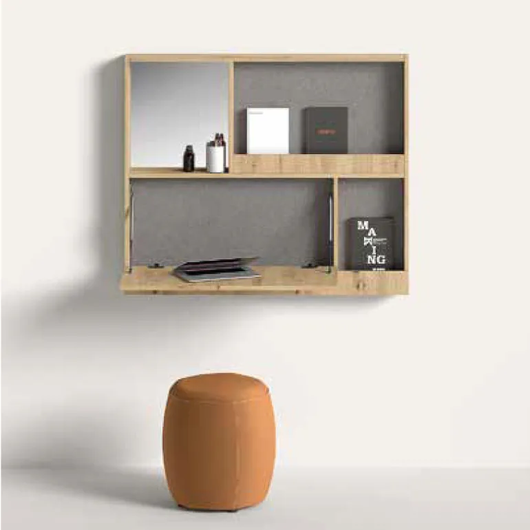 Recibidor con espejo y escritorio