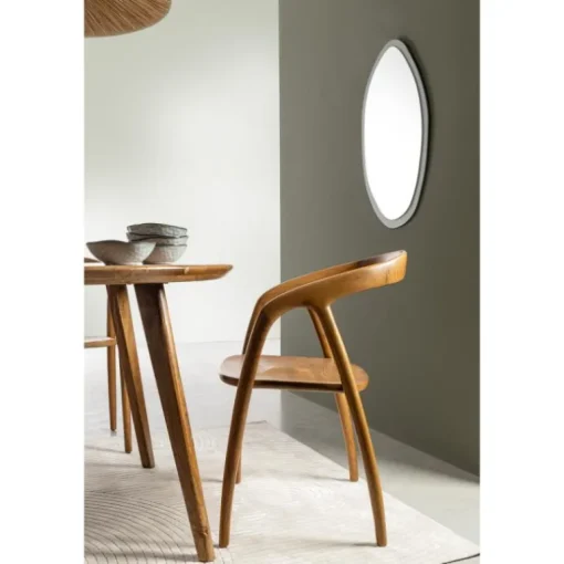 Silla Poe de madera de teca