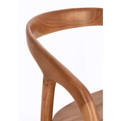 Silla Poe de madera de teca