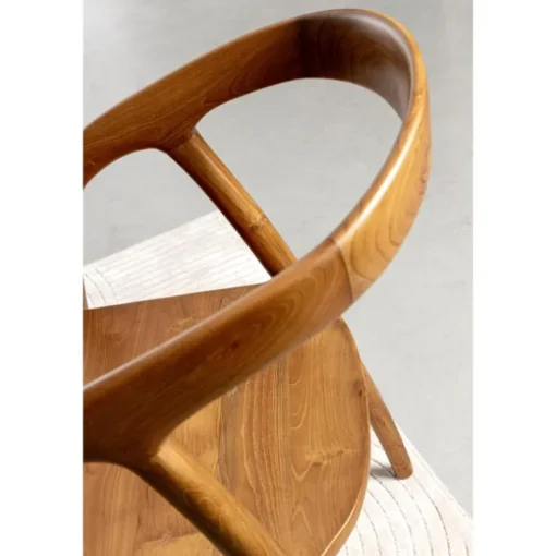 Silla Poe de madera de teca