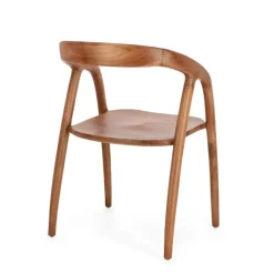 Silla Poe de madera de teca