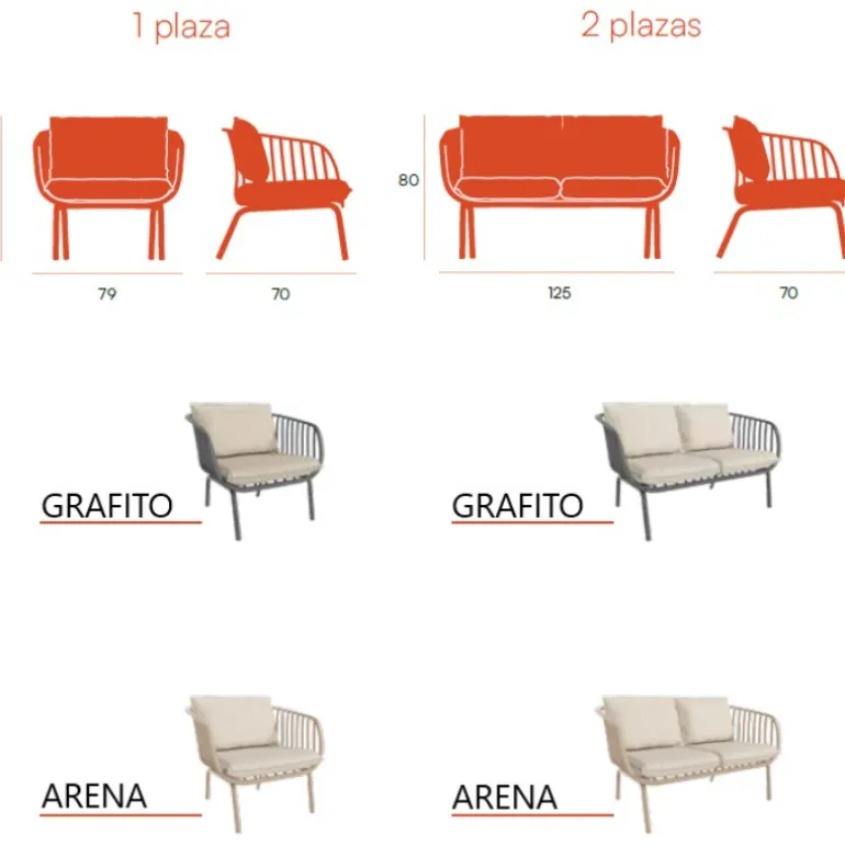 Sofá para terraza Palma