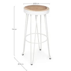 Taburete alto elegant blanco