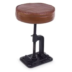 Taburete de piel de búfalo