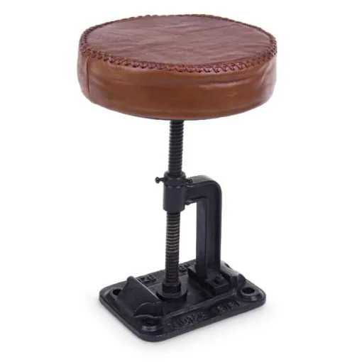 Taburete de piel de búfalo