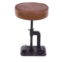 Taburete de piel de búfalo