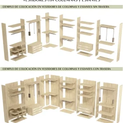 vestidor esquinero a medida Nogal