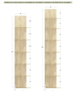 vestidor esquinero a medida Nogal