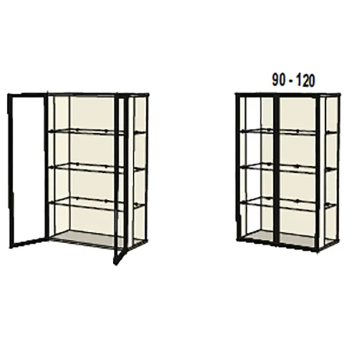 Vitrina laterales de cristal
