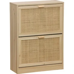 Zapatero pino rattan