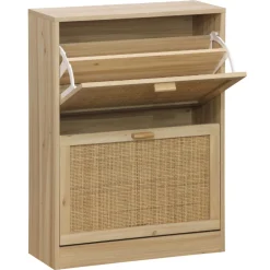 Zapatero pino rattan